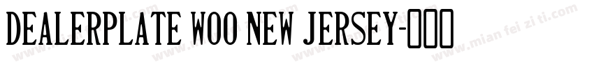 Dealerplate W00 New Jersey字体转换